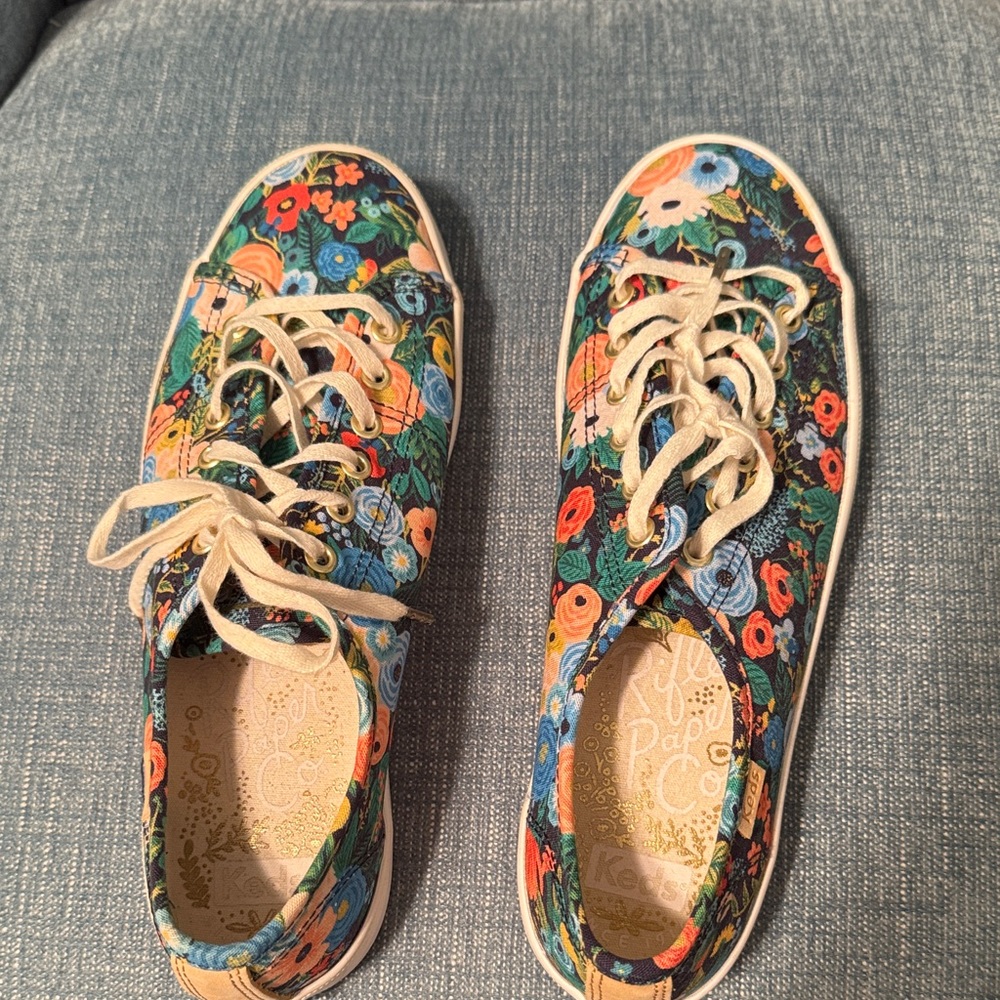Keds Rifle Paper Co Floral Kids Sneakers